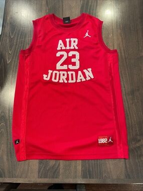 Jordan Red AIR 23 Kids Basketball Jersey Tank